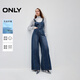 ONLY春夏休閑百搭顯瘦高腰背帶褲牛仔褲女|12437M004 J35 復(fù)古牛仔 L L標(biāo)準(zhǔn)褲長(zhǎng)