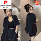 皮爾卡丹（pierre cardin）輕奢夏季西裝套裝女休閑單西裝套裝2023新款韓版氣質(zhì)西服職場(chǎng)套裝 黑色外套+黑色短褲【兩件套】 M 建議100-110斤