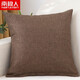 南極人 加厚亞麻純色ins靠枕抱枕客廳車(chē)用沙發(fā)靠枕辦公室腰靠可拆抱枕套 咖啡色【加厚純色亞麻】  45x45cm【外套+內芯】