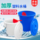 古達(dá)塑料水桶大號(hào)加厚帶蓋圓桶食品級(jí)儲(chǔ)水桶大容量米面桶發(fā)酵膠桶 藍(lán)色50L加厚水桶裝水70斤有蓋