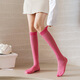 槿城薄款竹纖維長(cháng)筒襪子女jk小腿襪夏季網(wǎng)眼中筒女襪及膝襪堆堆襪W013 玫紅-2雙裝 均碼