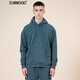 Simwood簡(jiǎn)木男裝秋冬新款重磅加厚內里抓絨多色百搭套頭連帽衛衣SJ171237 深海綠 170/M