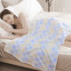 菲菈多純棉紗布浴巾雙層嬰兒夏季薄新生兒童寶寶超柔洗澡毛巾被子蓋毯 【成人】雙層彩格藍140*75cm