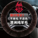 明仔 汽車方向盤套 羊毛冬季把套 純羊毛皮毛一體汽車把套 冬天保暖 咖色 本款適合99%車型-下單備注
