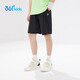 361°兒童短褲夏季男女童3-12歲透氣運動(dòng)褲梭織五分褲 黑 160