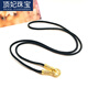 頂妃（DING FEI）泰國原版佛牌鏈保色蠟繩防汗佛牌掛繩多掛快拆扣吊墜繩 黑色繩金色扣款(泰國原版)  A29-108