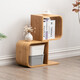 竹庭輕奢書(shū)架置物架落地收納架格子書(shū)架創(chuàng  )意書(shū)架客廳飄窗書(shū)架實(shí)木 2層彎曲S型書(shū)架