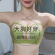 蜜桃杯夏季無(wú)肩帶抹胸內(nèi)衣女薄款大胸顯小防滑聚攏兔耳朵裹胸隱形文胸罩 【大胸顯小 超薄兔耳杯】-粉色 L 【適合75A 75B 75C】