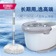 好媳婦（okaywife）旋轉(zhuǎn)拖把帶桶拖把家用一拖凈免手洗2025新款地拖神器干濕兩用托巴 米白色【4個(gè)拖把頭】