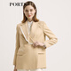 PORTS寶姿女裝 秋冬新品氣質通勤夾克SL9J014LWE008 米駝色 S (4)
