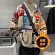 魯賓克毛衣男冬季加絨加厚針織衫寬松套頭毛線衣學生情侶裝新年圣誕毛衣 YM19杏色加絨 2XL