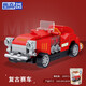 哲高積木拼裝回力小汽車(chē)玩具跑車(chē)賽車(chē)超跑兒童男孩生日節日禮物 復古賽車(chē)-100顆粒