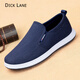 DICK LANE 迪克.雷恩品牌老北京布鞋男2026春秋新款一腳蹬男鞋軟底帆布鞋懶人板鞋男 藍色 43