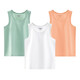 英博倫男童背心純棉春秋薄款兒童內穿打底上衣中大男童寶寶小男孩小背心 88551白+綠+黃 175