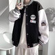 柏斐荻（BYPHYTEE）春秋棒球服男港風(fēng)潮流寬松夏季休閑外套美式潮牌學(xué)生工裝夾克 白色A135 M