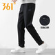 361°運(yùn)動(dòng)褲男速干衛(wèi)褲2025夏季寬松直筒長(zhǎng)褲男跑步休閑褲子361度男褲 純黑 L