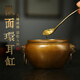 弘梅 手工青銅水盂 多功能獸面環(huán)耳缸小號筆洗 文房四寶研磨用筆洗水洗