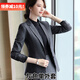 DGPZ小西裝女商務(wù)通勤正裝西裝外套免燙抗皺小西服大碼顯瘦女裝上衣AS8801 灰色單外套 3XL