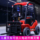 童初贊兒童電動車四輪可坐人叉車挖掘機工程車超大號電動叉臂男孩玩具車 頂配紅12V10A電瓶+皮坐+軟輪 配置