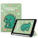 zoyu iPad11保護套帶筆槽2025新款11英寸A16芯片適用蘋(píng)果iPad10第十代平板三折軟殼全包防摔卡通可愛(ài) 筆芯小恐龍【配鋼化膜】 2025款iPad11【A16芯片】/第十代