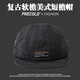 PRECOLD日系美式短檐帽翹檐復古水洗做舊鴨舌帽韓版棒球帽女工裝風(fēng)帽子男 黑色(軟檐On短檐帽) 均碼 可調節(55-60cm頭圍)
