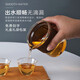 小雨點(diǎn)旅行茶具套裝玻璃快客杯便攜包隨身茶壺泡茶杯子玻璃茶具功夫茶具 旅行茶具套裝