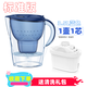 添麗家用凈水壺廚房自來水井水便攜式過濾器凈水杯通用免安裝3.5L 藍色一壺一芯標準版