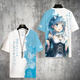 喜飛鹿（XIFEILU）從零開始的異世界生活周邊衣服蕾姆印象夏裝學(xué)生短袖T恤二次元痛 T短袖2593白色 2XL