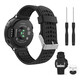 主典佳明手表235表帶透氣液態(tài)硅膠Garmin Forerunner735XT/235L/230/620 瑪瑙黑【官方同款圓孔表帶】 Forerunner235/235L表帶送螺絲刀