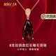 BOGLIA鴿血紅寶石項(xiàng)鏈女18k玫瑰金石榴石吊墜生日禮物送女友老婆 18金k石榴石項(xiàng)鏈