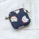 書(shū)果兒(SHU GUO ER)小錢(qián)包短款韓版可愛(ài)小清新零錢(qián)包女迷你學(xué) 104藏藍喵頭-大號 無(wú)隔層