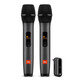 JBL WIRELESSMICROPHONE無線雙麥克風(fēng)一拖二話筒UHF雙聲道迷你話筒 黑 色