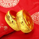 金色結(jié)婚手鐲薄軟款永結(jié)同心龍鳳手鐲女結(jié)婚首飾新娘飾品鐲子 永結(jié)同心
