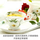 瓷俠客 咖啡杯碟高檔精致女士英式下午茶茶具紅茶杯碟勺套裝 微瑕茶花（杯+碟）