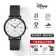 迪士尼學(xué)生女考試專(zhuān)用手表2026新款機械初高中學(xué)生靜音防水生日禮物石英 靜音雙日歷時(shí)尚款-黑白色
