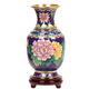 京華煙云正宗北京景泰藍花瓶工藝禮品銅胎掐絲琺瑯擺件商務(wù)出國節生日禮物 藍色花開(kāi)富貴小單個(gè)