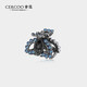 奢蔻（Cercoo）cercoo/奢蔻發(fā)夾精致發(fā)飾小號劉海后腦勺抓卡韓國水鉆水晶小抓夾 藍色