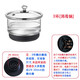 茶具電茶臺(tái)玻璃消毒鍋單個(gè)配件煮茶杯消毒壺不銹鋼三環(huán)洗茶杯單配 不帶開關(guān)/玻璃消毒鍋-黑色頂珠