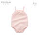 Kordear （考拉蒂爾）嬰兒吊帶三角哈衣竹纖維夏季薄款無(wú)袖包屁衣寶寶夏裝新生兒爬爬服 淺粉色 59cm （偏小拍大一碼)