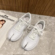 YUNTH【新品】分趾鞋夏季小白鞋圓頭分趾鞋休閑韓版運動鞋個性白色女鞋 白色 36