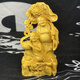 黃楊木雕刻和合二仙擺件木質(zhì)招財中式客廳家居家用桌面裝飾工藝品 黃楊木精雕合和二仙11.5公分 送禮盒