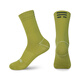 森地客Santic 運動(dòng)反光騎行襪四季通用自行車(chē)中筒襪透氣騎行襪男女 奇門(mén) 芥綠色 L/XL（適合39-46碼）