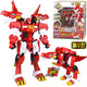 億奇（EAKI）心奇爆龍戰車(chē)4戰龍合體飛火霸王龍列車(chē)變形機器人新奇暴龍6玩具 豪華款-變形烈焰霸王龍BXA1001