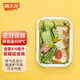 禧天龍保鮮盒食品級分隔玻璃飯盒上班族學(xué)生微波爐餐盒大容量分格便當盒 長(cháng)方形小號【370ml】