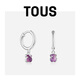 TOUS 桃絲熊 Icon color系列紫水晶小熊墜飾耳環(huán)禮物情侶禮物 銀色