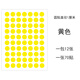 1厘米圓點(diǎn)貼紙 永實(shí)彩色圓形小標(biāo)簽貼不干膠圓形貼紙銷控貼標(biāo)圓形標(biāo)簽紙顏色標(biāo)手寫口取紙分類標(biāo)記自粘貼 1cm黃色