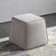歐圣斯（OSHNES FURNITURE） 矮凳換鞋凳小凳子家用實木小方登客廳凳鞋凳簡約布藝沙發(fā)板凳 【進口中厚棉麻布】淺灰色47*47*43cm