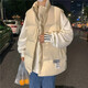 頂峰保羅毛絨棉馬甲男士春冬季潮牌大碼加厚保暖馬夾坎肩背心外套2025新款 01米色 XL 推薦120-140斤