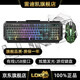 雷迪凱（LDK.al）R290磨砂機械手感LOL電競游戲有線(xiàn)鍵盤(pán)鼠標套裝 混彩發(fā)光背光電腦臺式筆記本鍵鼠套裝 外設鍵盤(pán) 發(fā)光鍵盤(pán)+普通版裂紋鼠標