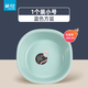 茶花（CHAHUA）抗菌塑料臉盆方盆加厚孕婦寶寶專用洗臉盆嬰兒洗腳洗pp盆 藍色方盆【小號】1只